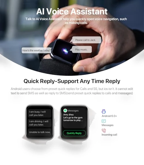 Smart Watch with Bluetooth Calling and Health Tracking — Smartwatches, JeeJTek