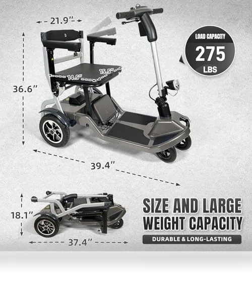 Ultra Lightweight Electric Powered Folding 4 Wheel Mobility Scooter — Mobility Scooters, ZiiROBOT