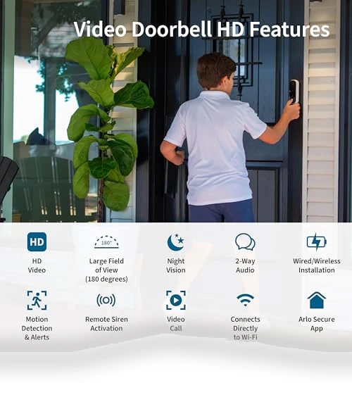 Video Doorbell HD — Smart Home Security, Arlo