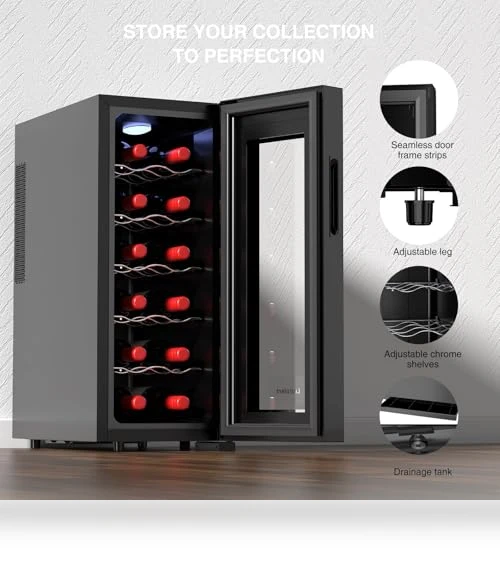 12 Bottles Wine Fridge — Mini Fridges, Luztolent