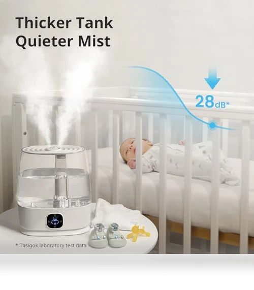 6L Cool and Warm Mist Air Humidifier — Air Moisture Control, Tasigok