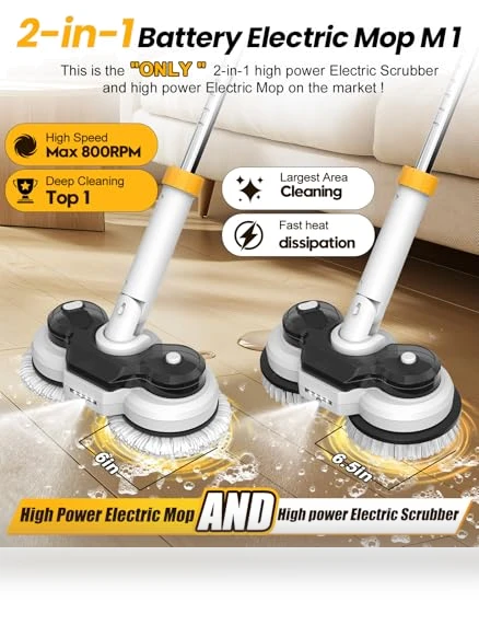 Cordless Electric Mop and Scrubber — Sweepers, qimedo