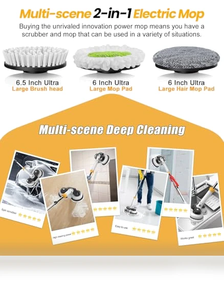 Cordless Electric Mop and Scrubber — Sweepers, qimedo