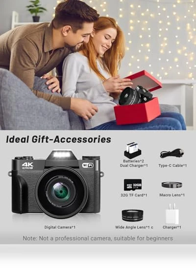 Digital Camera for Photography 4K 56MP Vlogging Camera — Video Cameras, VJIANGER