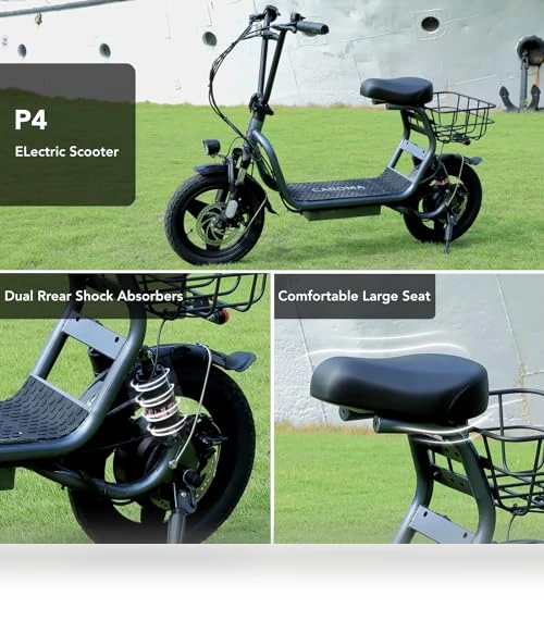 Foldable Electric Scooter with Seat — Electric Vehicles, Caroma
