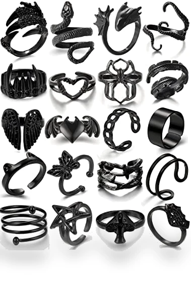 Gothic Vintage Rings Set — Men's Rings, iF ME Jewelry