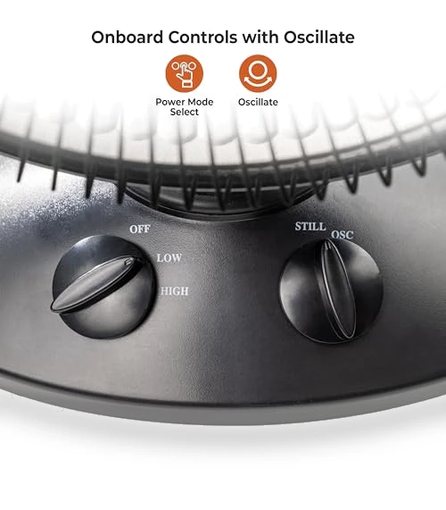 Indoor Dish Space Heater with Oscillation — Portable Heating Solutions, Comfort Zone
