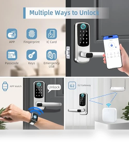 Keyless Entry Door Lock with Keypad and Fingerprint — Accessories, MSR X6