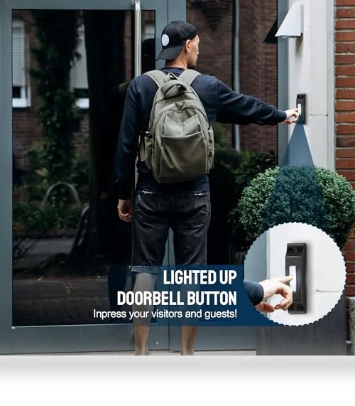 LED Lighted Doorbell Button — Push Buttons, Enhon