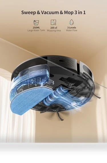 Robot Vacuum Cleaner with Strong Suction and Mop — Smart Cleaning Robots, Airzeen