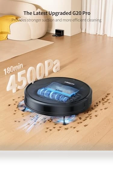 Robot Vacuum Cleaner with Strong Suction and Mop — Smart Cleaning Robots, Airzeen