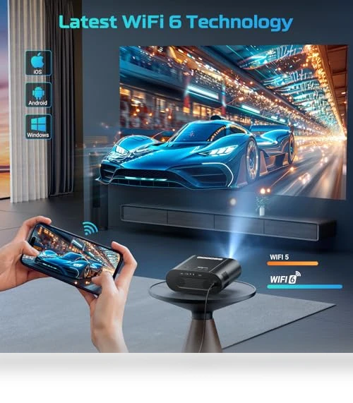 Smart 4K Projector with WiFi and Bluetooth — Home Theater Projectors, GooDee