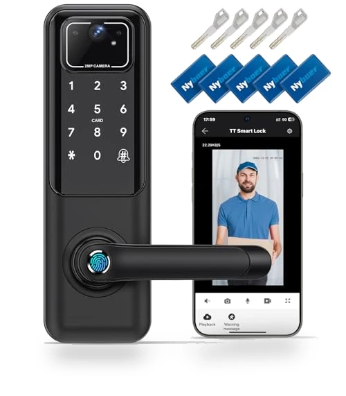 Video Smart Door Lock with Fingerprint — Smart Home Security, Nyboer