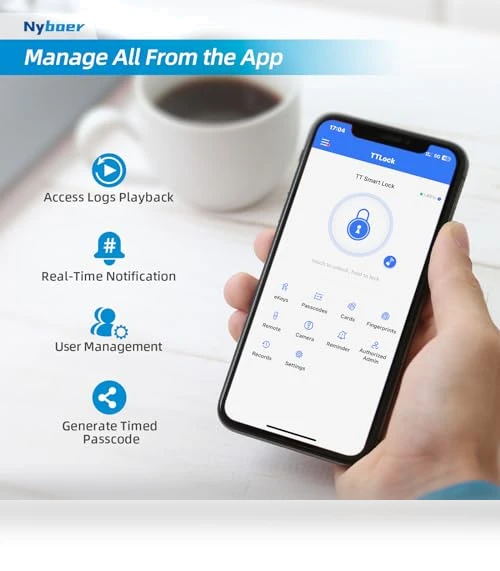 Video Smart Door Lock with Fingerprint — Smart Home Security, Nyboer