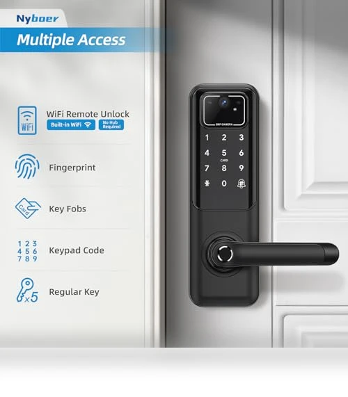 Video Smart Door Lock with Fingerprint — Smart Home Security, Nyboer