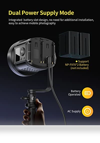 80W LED Video Light with APP Control — Photography Lighting & Studio Equipment, RaLeno