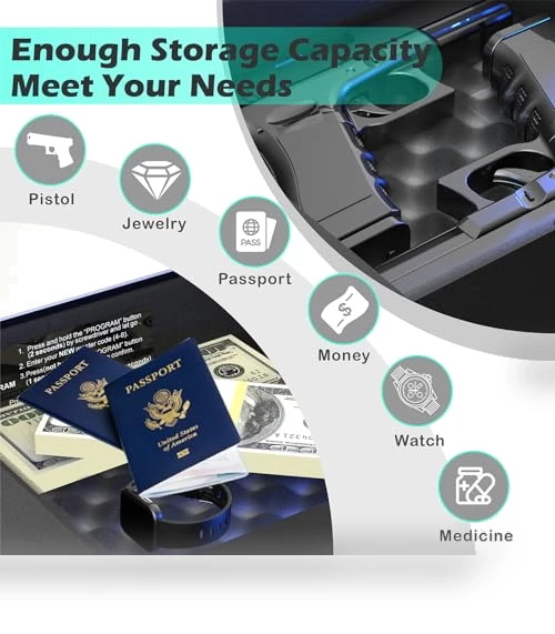 Biometric Pistol Safe with LCD Display — Biometric Security, QINGENO