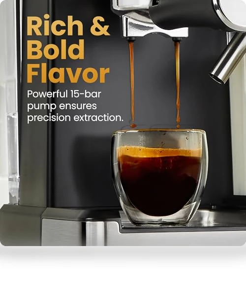 Digital Espresso Maker with Built-In Frother — Coffee & Espresso Combos, Chefman