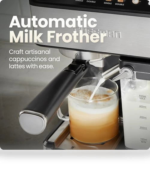 Digital Espresso Maker with Built-In Frother — Coffee & Espresso Combos, Chefman