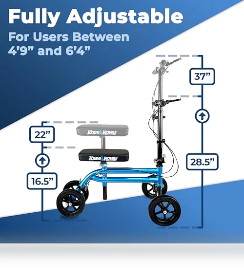 Economy Knee Scooter Steerable Knee Walker — Hip Recovery Kits, KneeRover