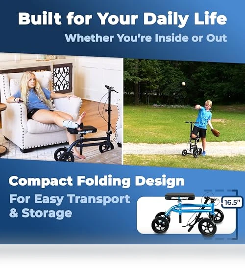 Economy Knee Scooter Steerable Knee Walker — Hip Recovery Kits, KneeRover