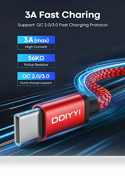Long USB C Cable 10 ft 3-Pack — Chargers & Cables, DDIYYI