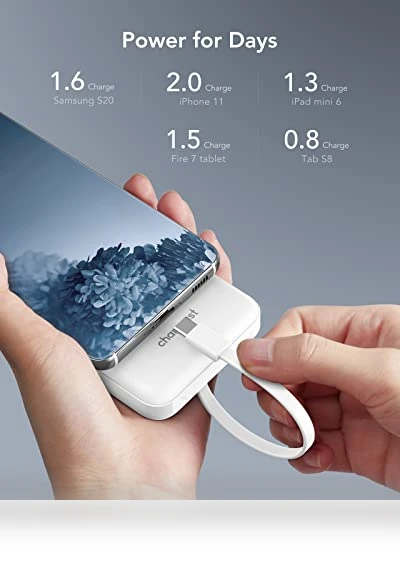 Portable Charger with Built-in Cables — Chargers, Charmast