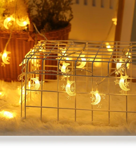 Stars and moon light strings — String Lights