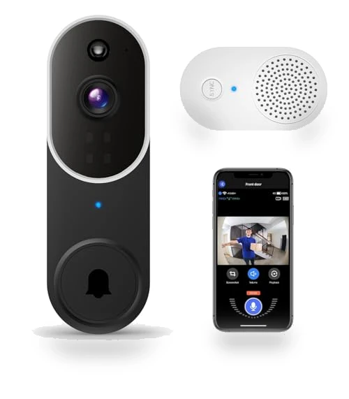 Wireless Video Doorbell Camera with Chime — Smart Home Security, Guggre