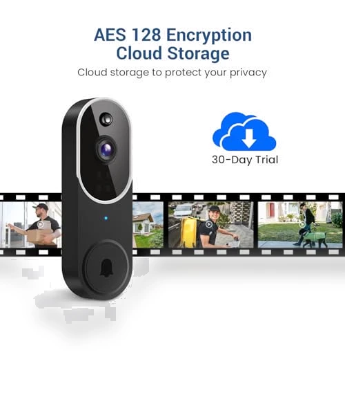 Wireless Video Doorbell Camera with Chime — Smart Home Security, Guggre