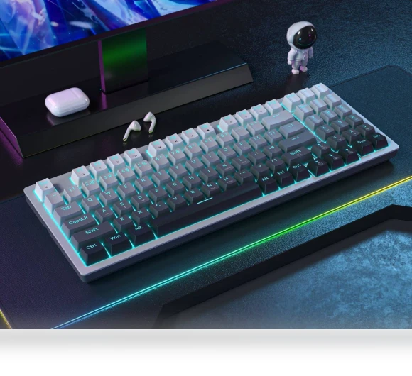 94-key hot-swappable PBT impregnated gradient keycaps — Gaming Keyboards