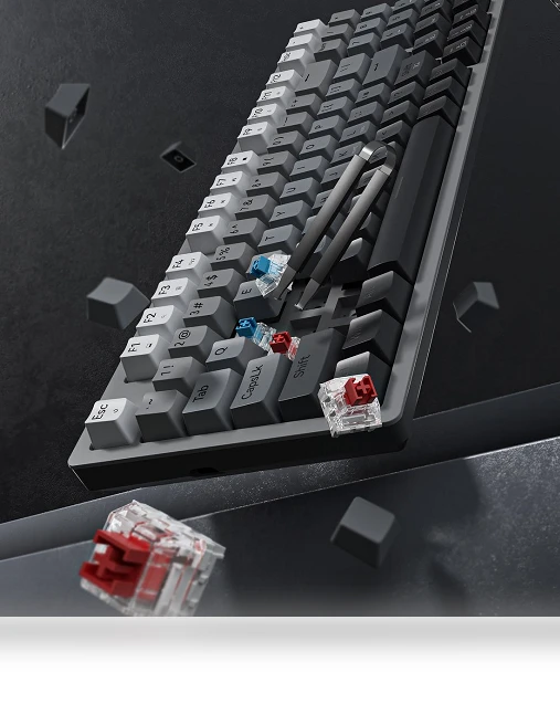 94-key hot-swappable PBT impregnated gradient keycaps — Gaming Keyboards