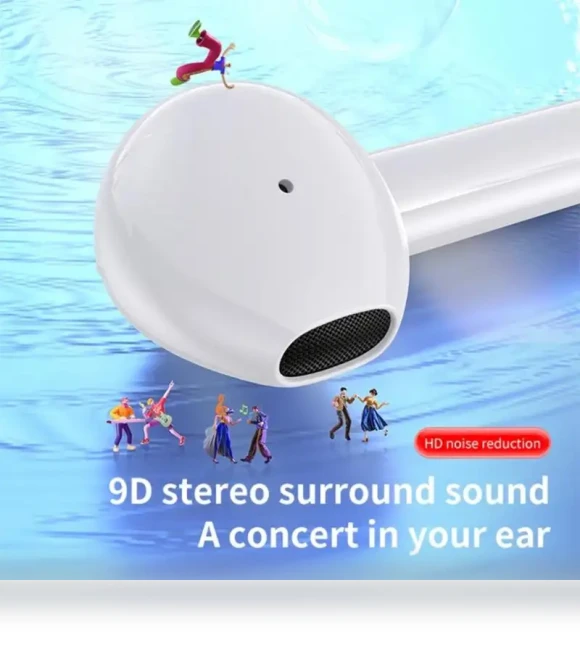 BT-compatible Earphones 9D HIFI Sound Sport Waterproof TWS Wireless Headphones Earbuds With Mic — In-Ear Headphones