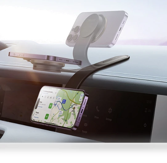 Car Wireless Charger Cell Phone Holder — Dashboard Installation Kits, Baseus