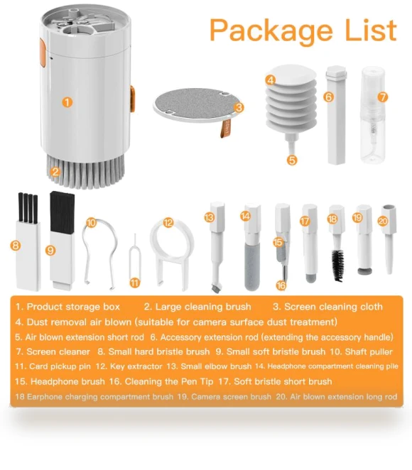 Multifunctional Computer Keyboard Bluetooth Headset Cell Phone Screen Cleaning Sterilization Cleaning Kit — Repair Kits