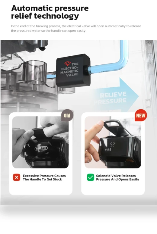 Capsule Coffee Machine 6in1 Hot/Cold Multiple Espresso Cafetera Cappuccino Coffee Maker — Coffee & Espresso Combos, HIBREW