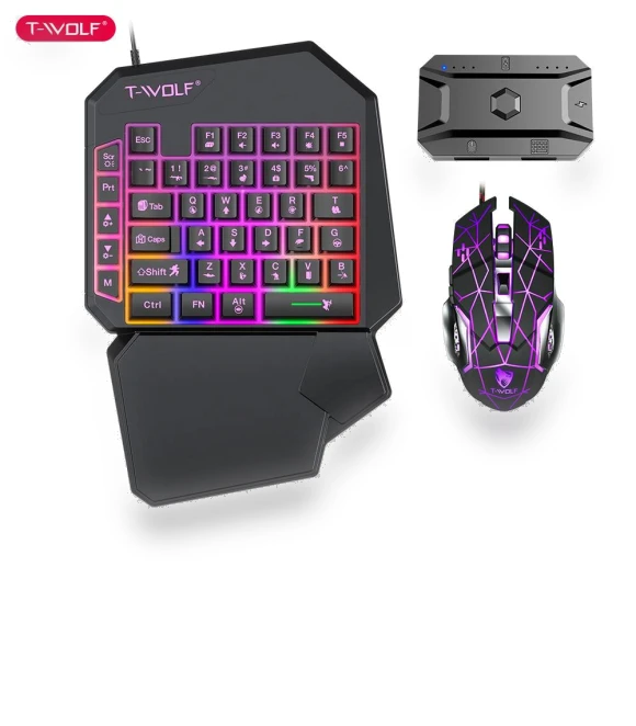 One-handed Keyboard Throne Set — Gaming Keyboards, Thunder Wolf