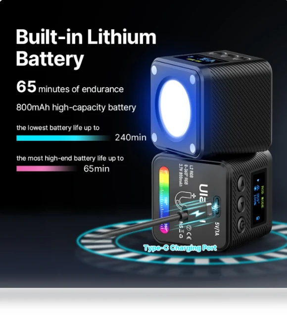 RGB Mini COB Video Camera Light — Photography Lighting & Studio Equipment, Ulanzi