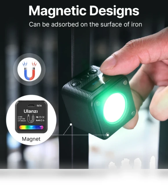 RGB Mini COB Video Camera Light — Photography Lighting & Studio Equipment, Ulanzi