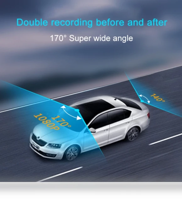 4.5-inch 1080P HD Shimmering Night Vision Dual Recording Car Recorder — Dashboard Cameras, V6