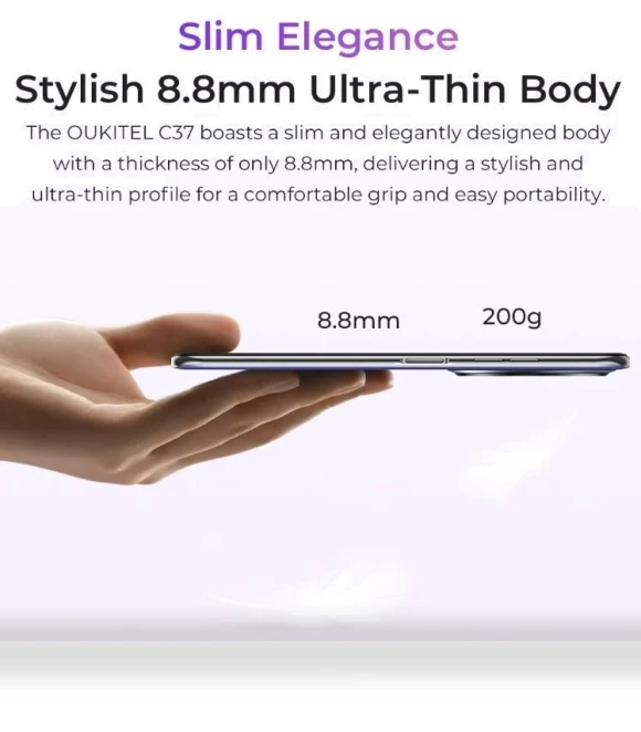 Smartphone with 5150mAh Battery and 6.6-Inch 2k Display — Mobile Devices & Accessories, OUKITEL