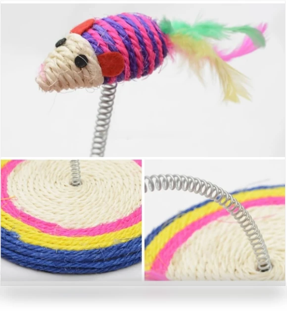 Color Sisal Spring Round Seat Cat Claw Plate — Scratching Posts