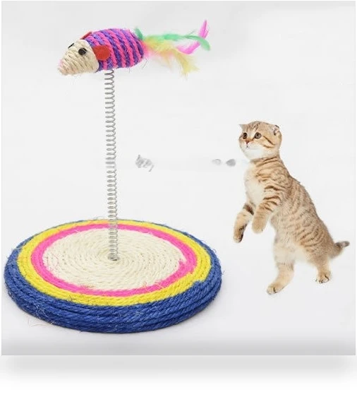 Color Sisal Spring Round Seat Cat Claw Plate — Scratching Posts