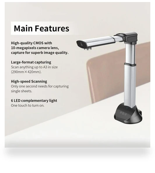 Document Scanner with 10-megapixel Camera Lens — Document Imaging Devices, GUCEE
