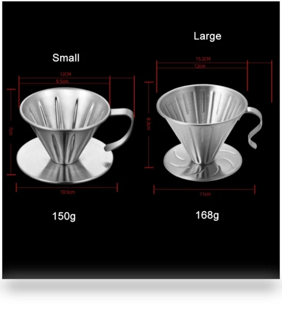Double-layer Stainless Steel Pour-over Coffee Filter — Reusable