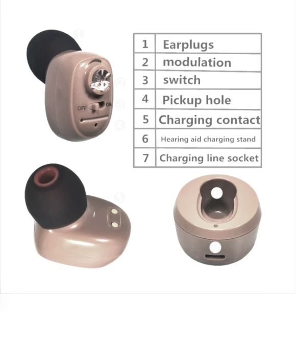 In-ear Bluetooth Hearing Aid Sound Amplifier — Hearing Support, KAIXINWEI
