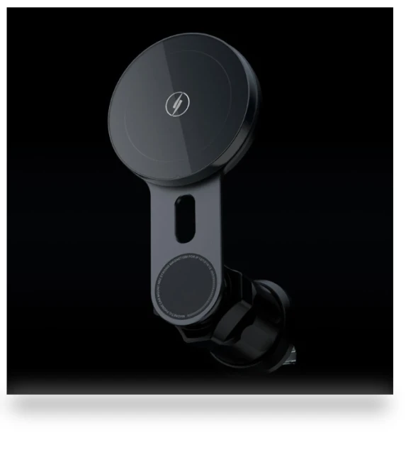 Magnetic Car Cordless Charger Mount with Atmosphere Lighting — Dashboard Installation Kits, iFORCE