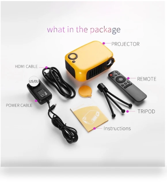 Portable Projector 800 Lumen LCD Home Theater Video Projector — Home Theater Projectors