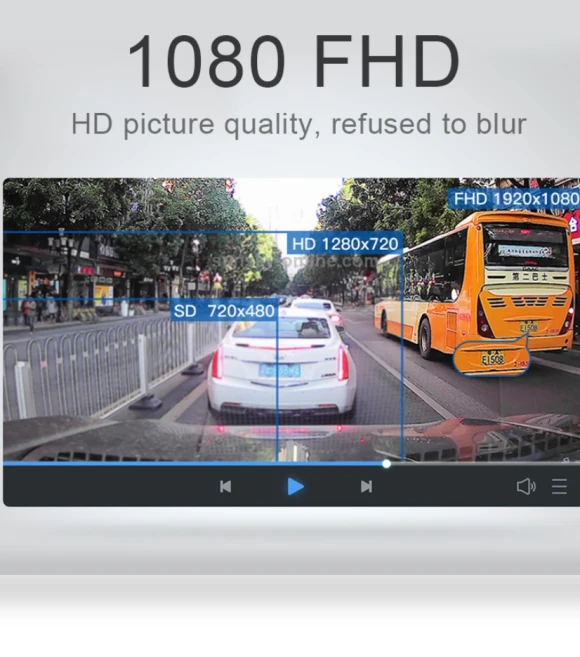 4-inch Car 2.5D High-Definition 1080P Dual Recording Car Recorder — Dashboard Cameras