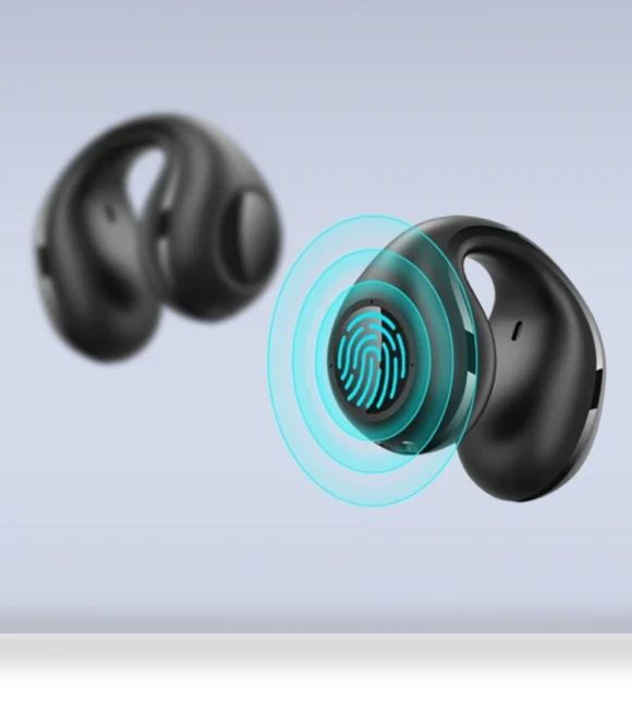 Bluetooth Clip-on Open Ear Headphones — In-Ear Headphones, Coowoo